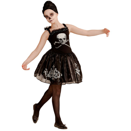 Sukienka na Halloween Dziewczynka Balerina Czaszka