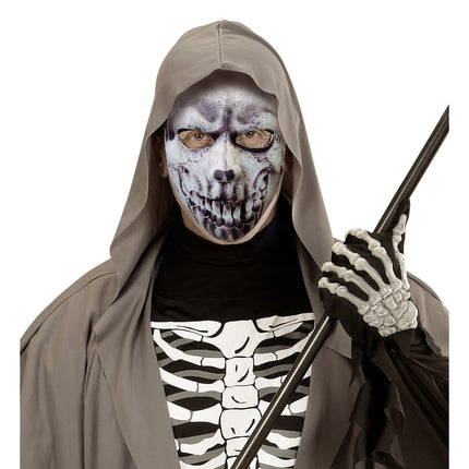 Maska na Halloween Szara Czaszka