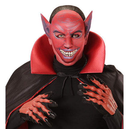 Maska na Halloween Bordowo-czerwony diabeł