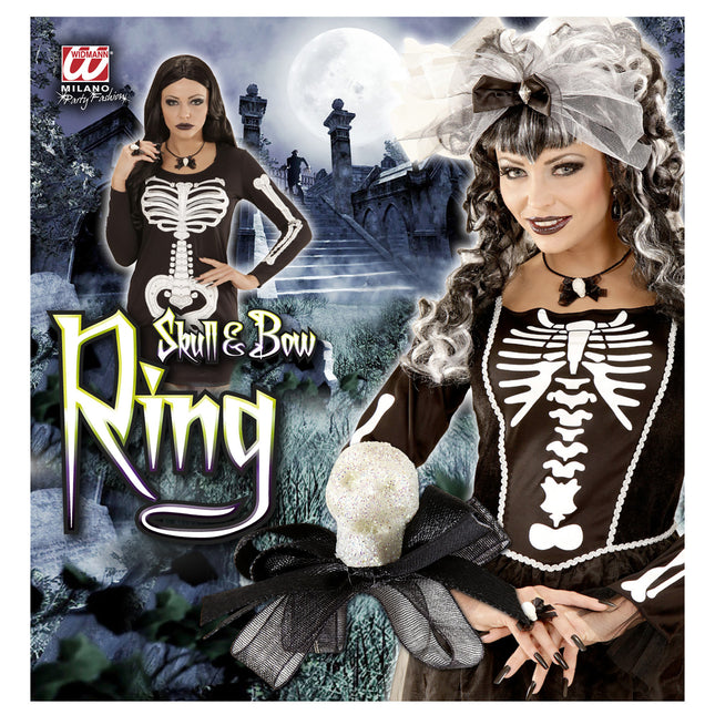 Pierścień Halloween Czaszka
