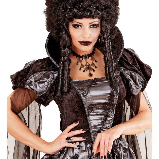 Pierścionek na Halloween z kamieniem szlachetnym