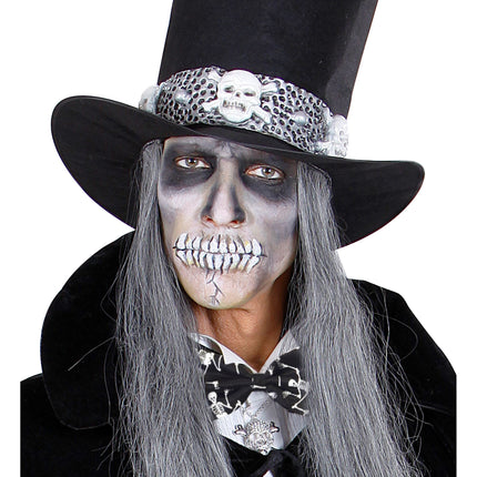 Szkielet z kokardą na Halloween