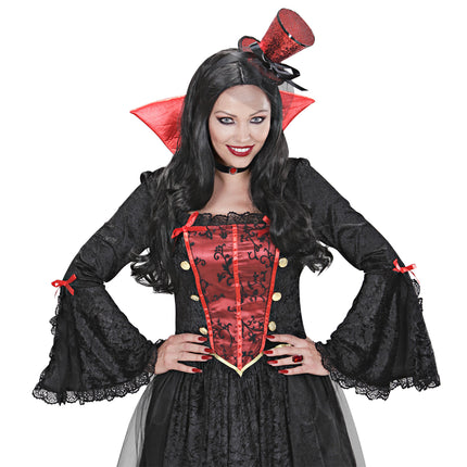 Pierścionek na Halloween Czerwony kamień szlachetny