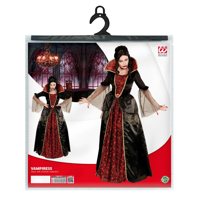 Sukienka na Halloween Czerwono Czarna Damska Wampirzyca