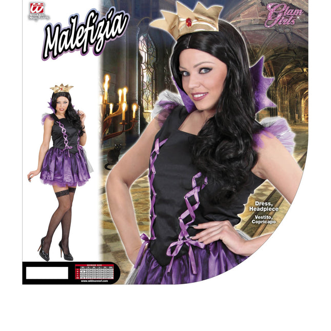 Sukienka na Halloween fioletowa damska Melfizia