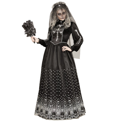 Sukienka na Halloween Szkielet Panny Młodej