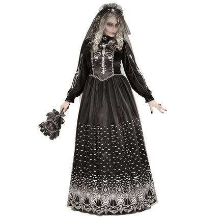 Sukienka na Halloween Szkielet Panny Młodej