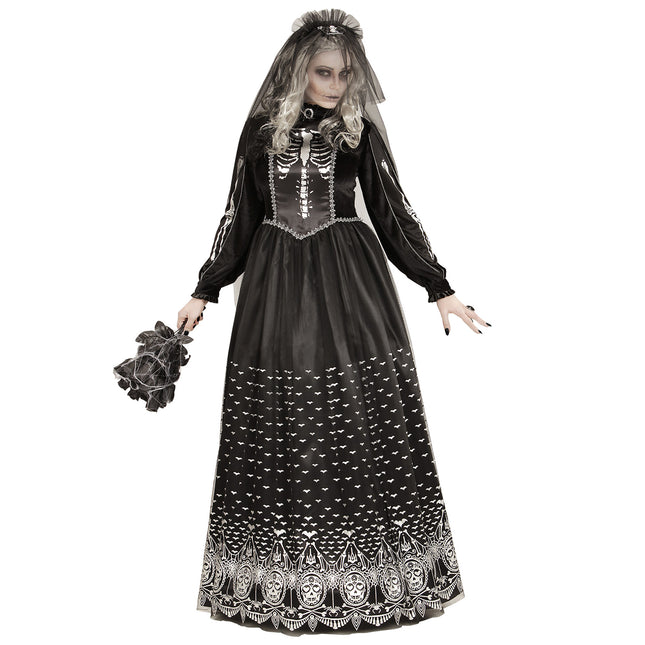 Sukienka na Halloween Szkielet Panny Młodej