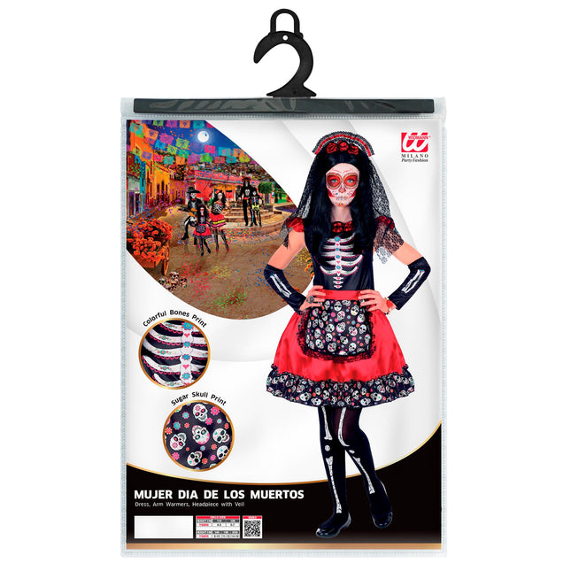 Sukienka Dia De Los Muertos Black Red Girl