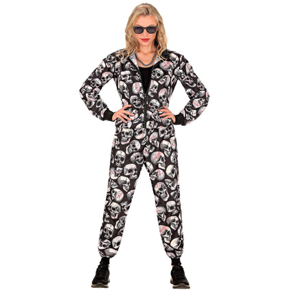 Halloweenowy dres z wadliwymi czaszkami