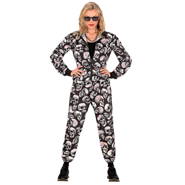 Halloweenowy dres z wadliwymi czaszkami
