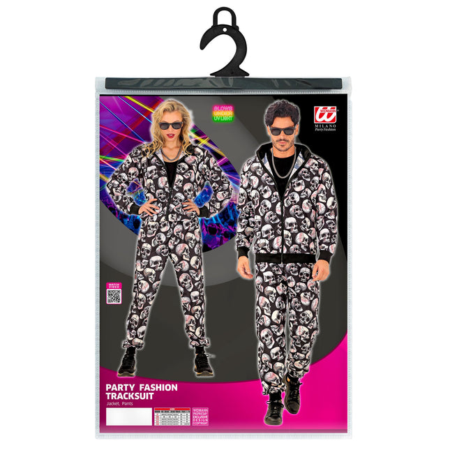 Halloweenowy dres z wadliwymi czaszkami