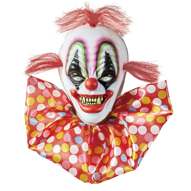 Halloweenowa lalka klaun kobieta ze światłem