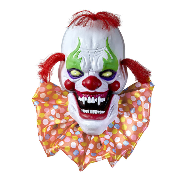 Halloweenowa lalka klaun z oświetleniem