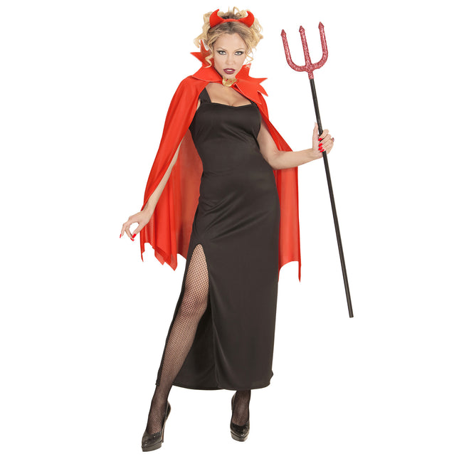 Sukienka na Halloween Czerwono Czarna Damska Diabeł