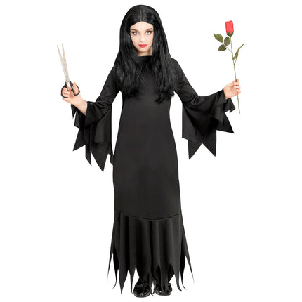 Sukienka na Halloween dla czarnej dziewczyny Mortisia