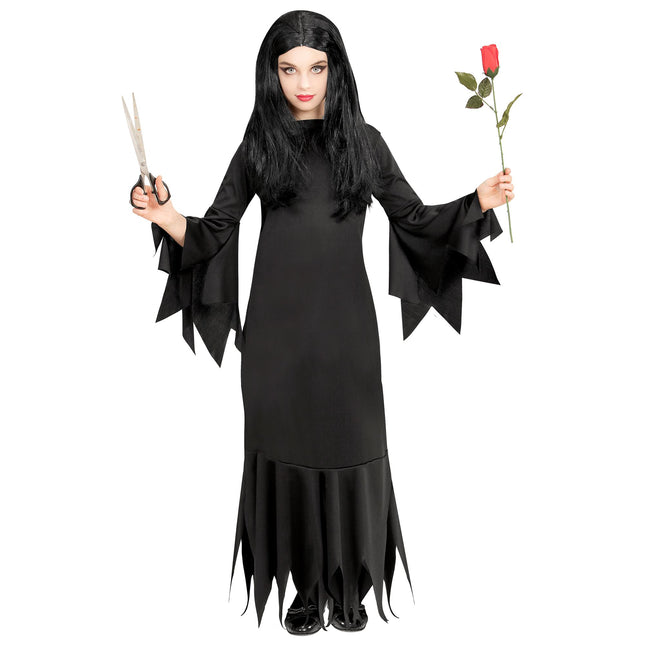 Sukienka na Halloween dla czarnej dziewczyny Mortisia