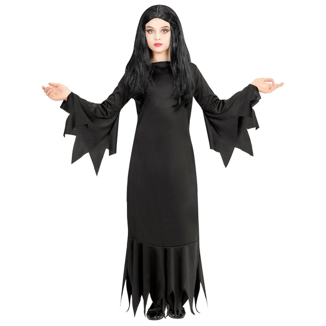Sukienka na Halloween dla czarnej dziewczyny Mortisia