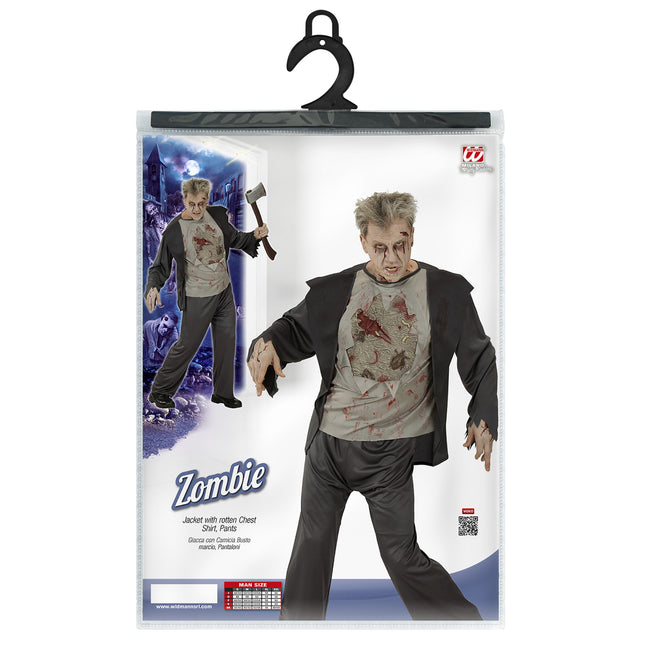 Kostium na Halloween Czarny męski Zombie