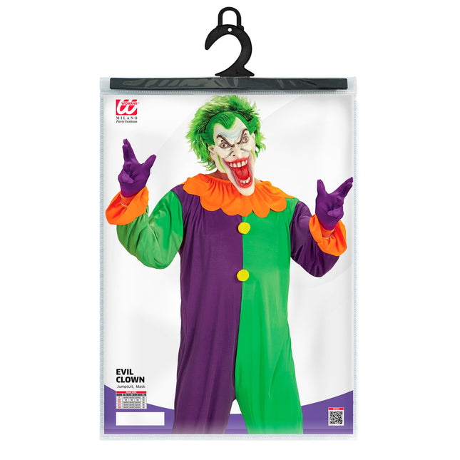 Kolorowy męski kostium na Halloween Joker