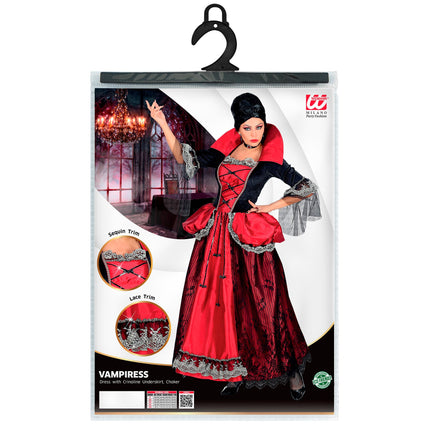 Sukienka na Halloween damska wampir 3-częściowa