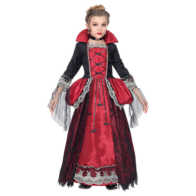 Sukienka na Halloween dla dziewczynki Wampir 3-częściowa