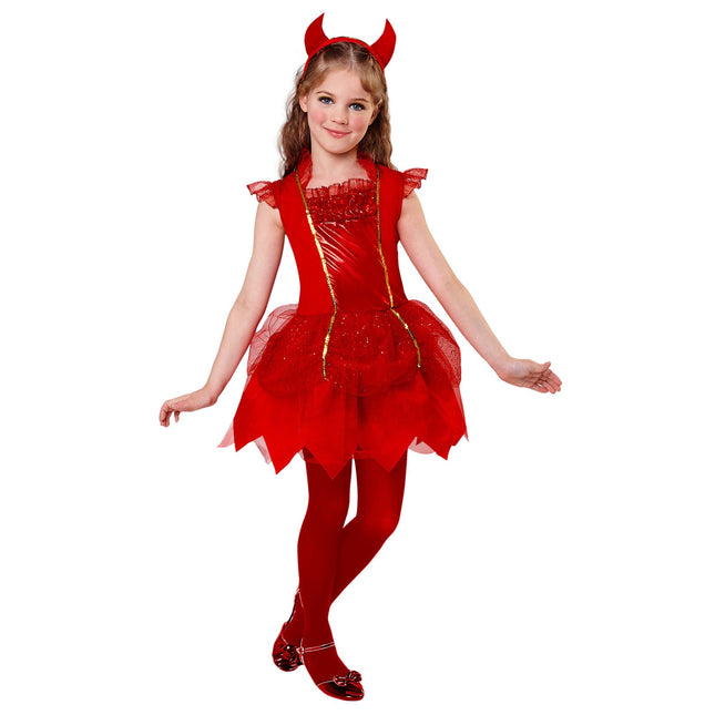 Sukienka na Halloween dla dziewczynki Diabeł 2-częściowa
