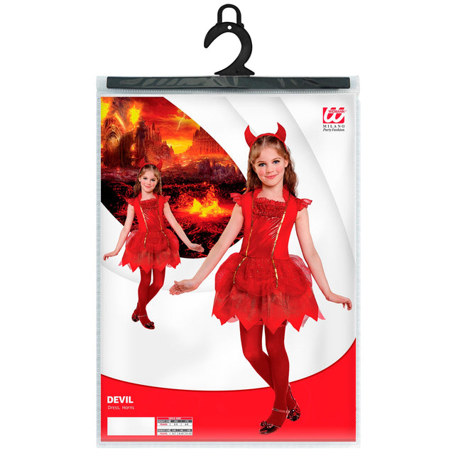 Sukienka na Halloween dla dziewczynki Diabeł 2-częściowa