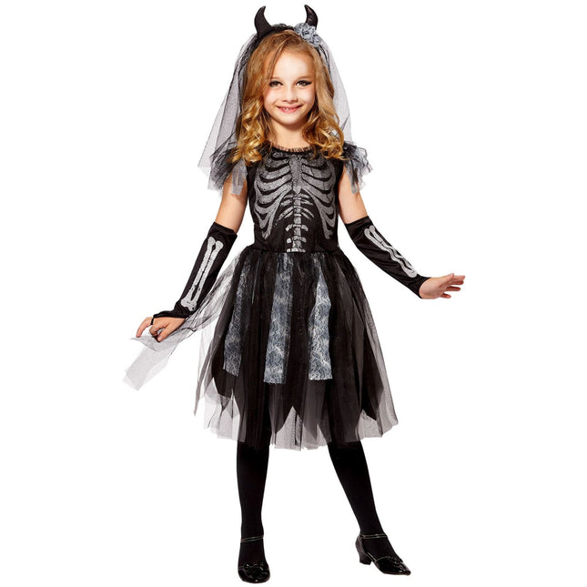Sukienka na Halloween Dziewczyna Szkieletowa Panna Młoda