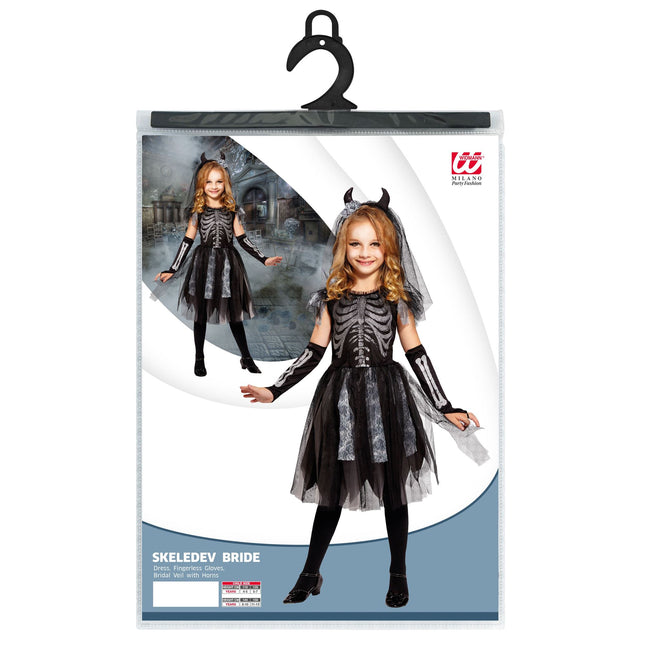 Sukienka na Halloween Dziewczyna Szkieletowa Panna Młoda