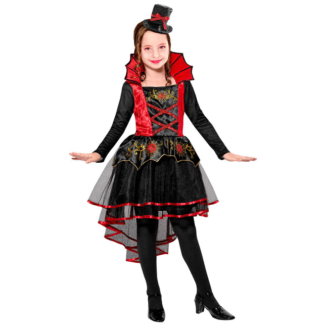 Sukienka na Halloween Czerwono Czarna Dziewczyna Wampir