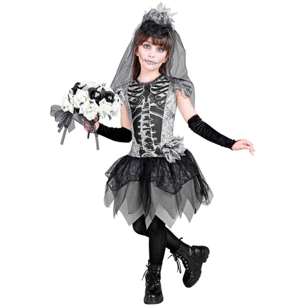 Sukienka na Halloween Dziewczyna Szkieletowa Panna Młoda