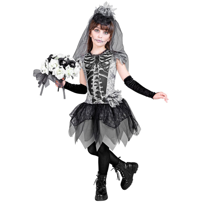 Sukienka na Halloween Dziewczyna Szkieletowa Panna Młoda