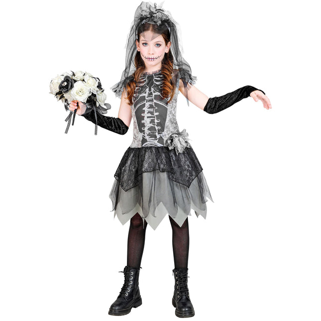Sukienka na Halloween Dziewczyna Szkieletowa Panna Młoda