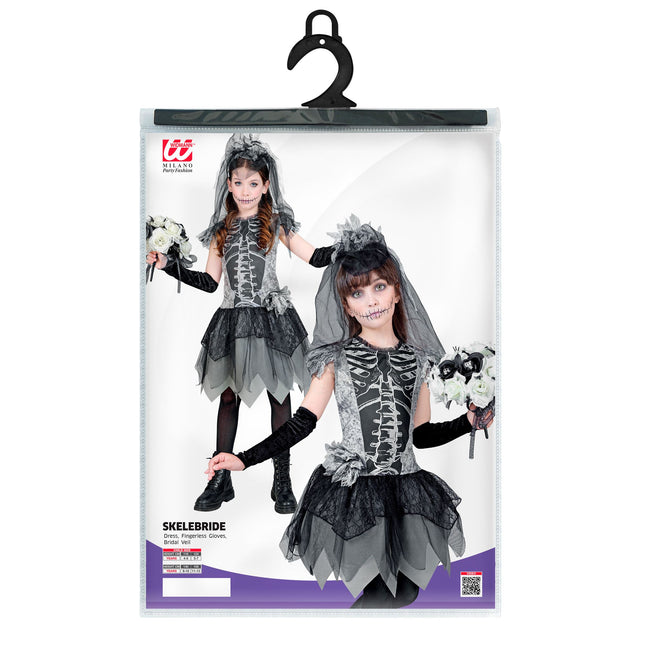 Sukienka na Halloween Dziewczyna Szkieletowa Panna Młoda