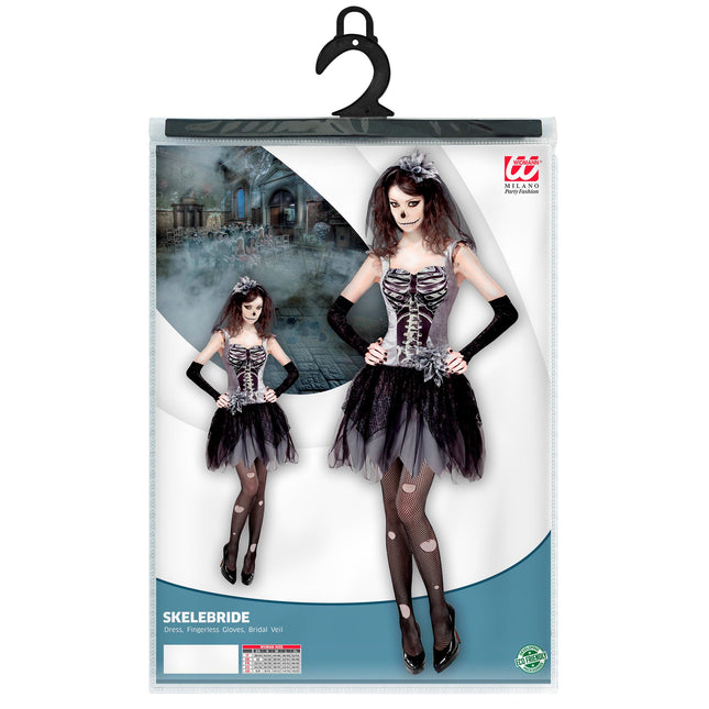 Sukienka damska na Halloween Szkieletowa Panna Młoda