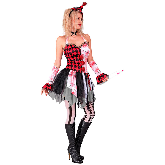 Sukienka damska Harlequin na Halloween