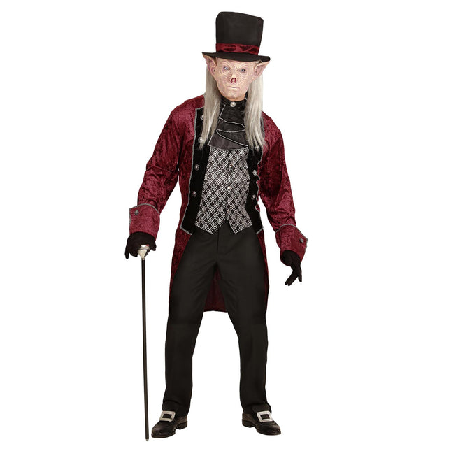 Kostium na Halloween Bordowo-czerwony męski wampir
