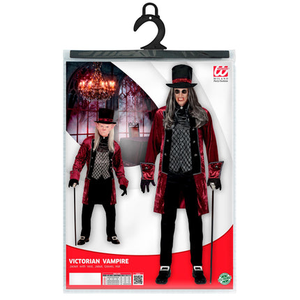 Kostium na Halloween Bordowo-czerwony męski wampir