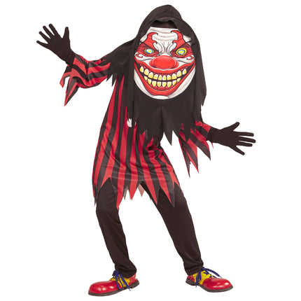 Kostium na Halloween Czerwono Czarny Dziecięcy Klaun