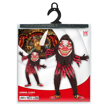 Kostium na Halloween Czerwono Czarny Dziecięcy Klaun