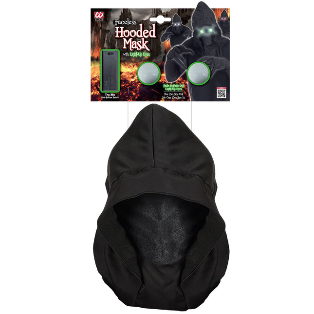 Maska na Halloween z zielonym światłem