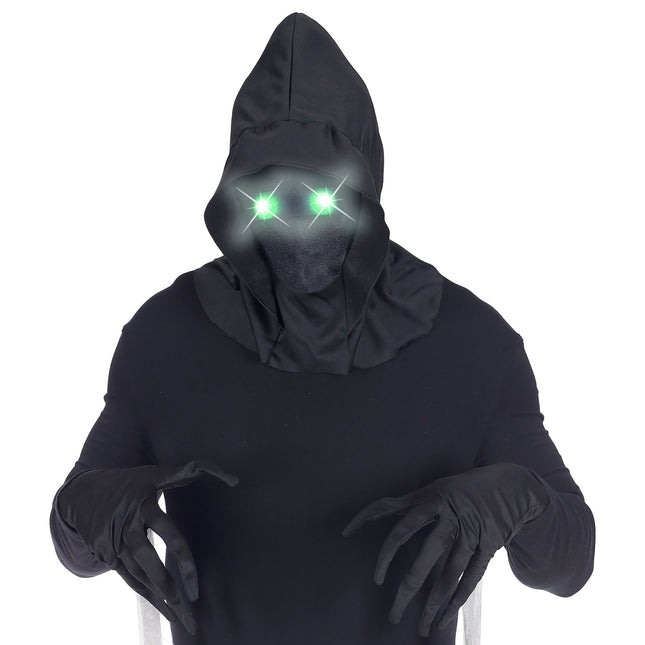 Maska na Halloween z zielonym światłem