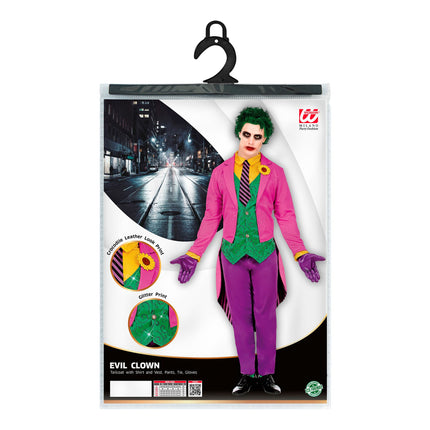 Kostium na Halloween Joker męski różowy
