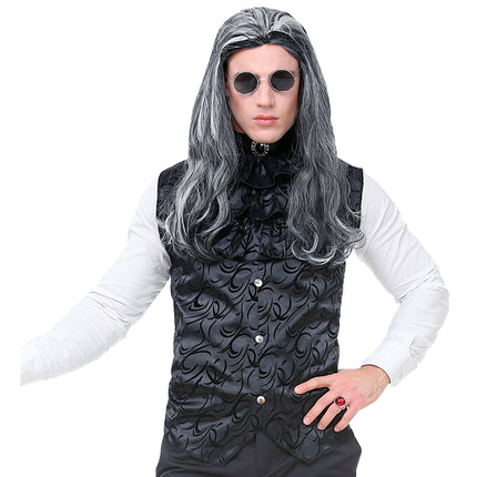 Kamizelka na Halloween czarny gotyk