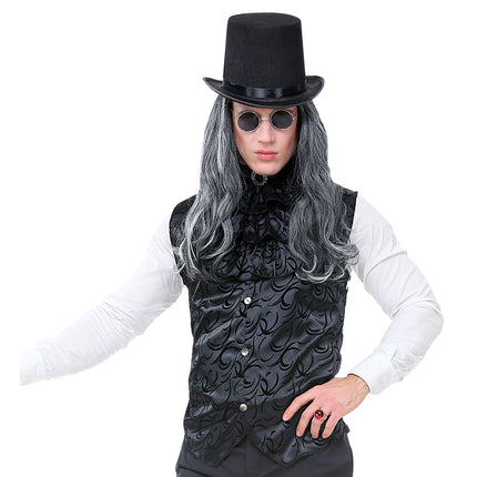 Kamizelka na Halloween czarny gotyk