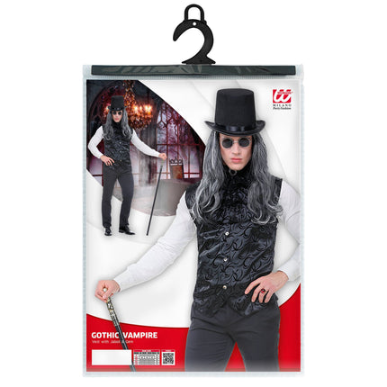 Kamizelka na Halloween czarny gotyk