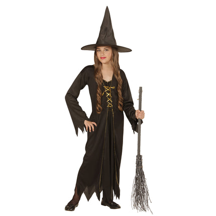 Kostium na Halloween Brązowa dziecięca czarownica