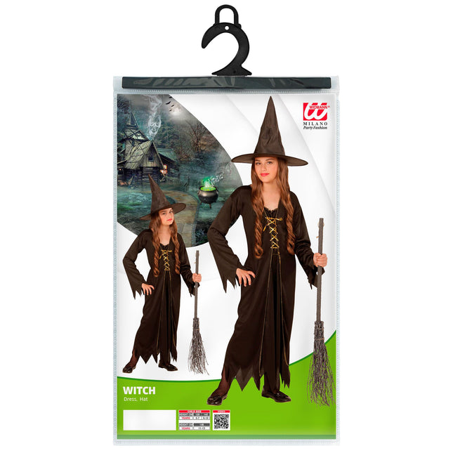 Kostium na Halloween Brązowa dziecięca czarownica