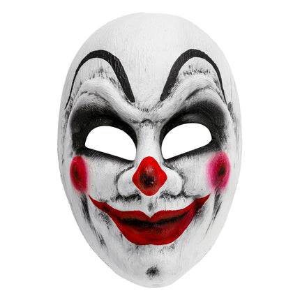 Maska na Halloween Biały Czerwony Klaun